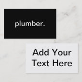 Plumber Visitekaartje (Voorkant / Achterkant)