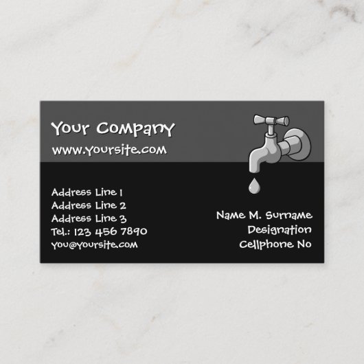 Plumber Visitekaartje (Voorkant)