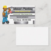 Plumber Visitekaartje African American (Voorkant / Achterkant)