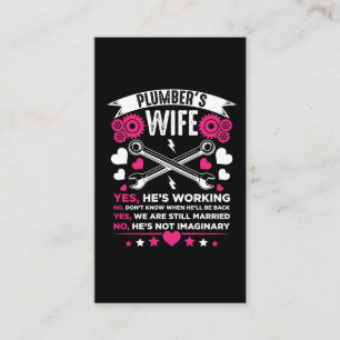 Plumber Wife Vriendin Husband Weddenschap Visitekaartje