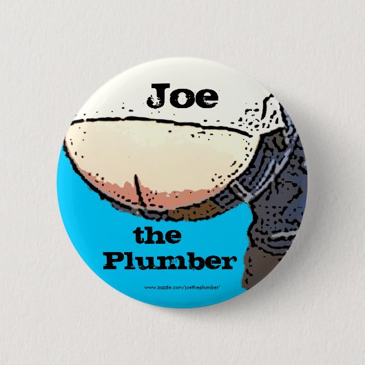 Plumbers Butt... Joe de loodgieter Button (Voorkant)