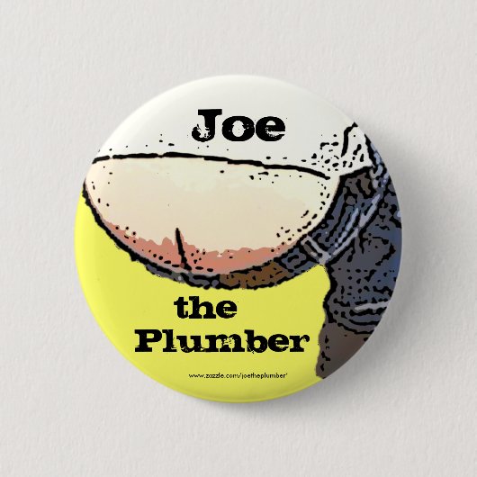Plumbers Butt... Joe de loodgieter Button (Voorkant)