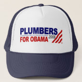Plumbers for Obama 2008 Trucker Pet (Voorkant)