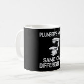 Plumber's motto's dezelfde dag koffiemok (Voorkant links)