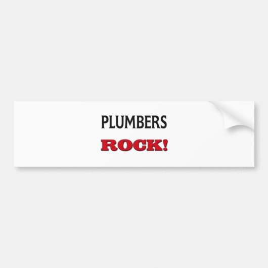 Plumbers Rock Bumpersticker (Voorkant)