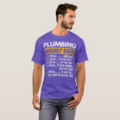 Plumbing Hourly Rate Funny Plumber Saying Hourly T-shirt (Voorkant volledig)