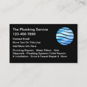 Plumbing Service Plumber Business Cards Visitekaartje (Voorkant)