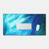 Plume Abstrait Bleu Vert (Clavier et souris)