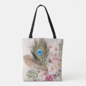 Plume chic tribale de paon de Boho et sac (Dos)