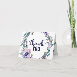Plume de Boho et Merci floral de mariage de