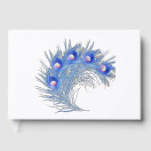 Plume de paon bleu électrique graphique pour artis (Recto)