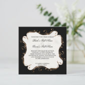 Plume de paon en torrents - Faire-part de mariage (Debout devant)