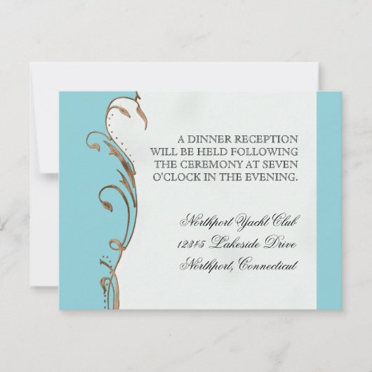 Plume de paon en torrents - Faire-part de mariage (Devant)