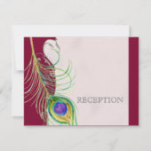 Plume de paon en torrents - Faire-part de mariage (Dos)