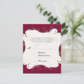 Plume de paon en torrents - Faire-part de mariage (Debout devant)