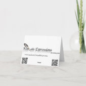 Plume de paon glamour Merci (Dos)