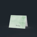 Plume de paon menthe Merci<br><div class="desc">Carte de remerciement personnalisée à l'aquarelle élégante et chic avec plume de paon menthe</div>