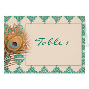 Plume de paon sur le nombre marocain turquoise de