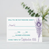 Plume de paon violet RSVP (Debout devant)