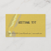 Plume -doether-inktschrijver visitekaartje (Achterkant)