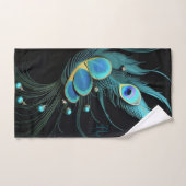Plume Majestic Peacock|Ensemble de serviettes de b (Serviette à main)