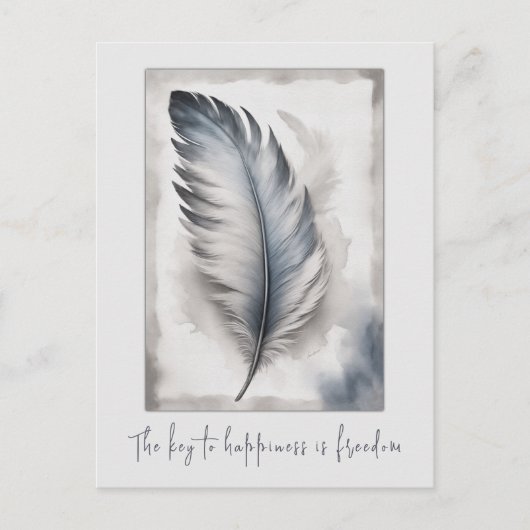 Plume Oiseau Liberté Carte postale (Devant)