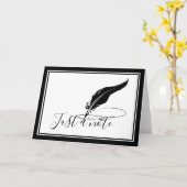 Plume personnalisée sur carte (Fleur jaune)