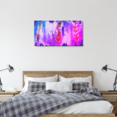 Plume Rose Violet Impression sur Toile Moderne Éti (Insitu(Chambre))