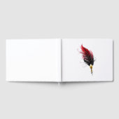 Plume rouge avec pointe en or (Complet)