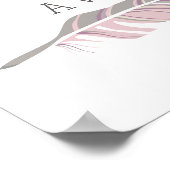 Plume Rustique | Art mural personnalisé avec nom e (Coin)