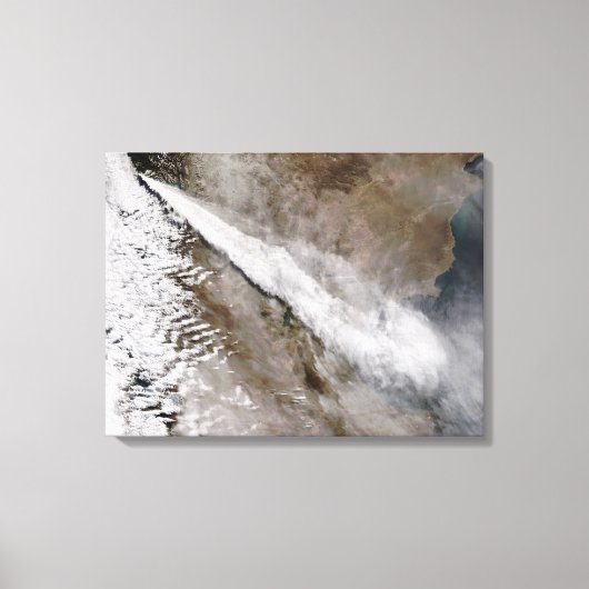 Plume uit de uitbarsting van Chaiten vulcano, Chil Canvas Afdruk (Voorkant)