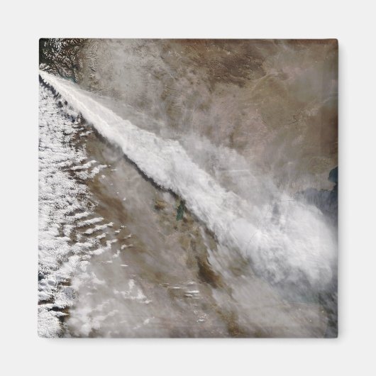 Plume uit de uitbarsting van Chaiten vulcano, Chil Magneet (Voorkant)