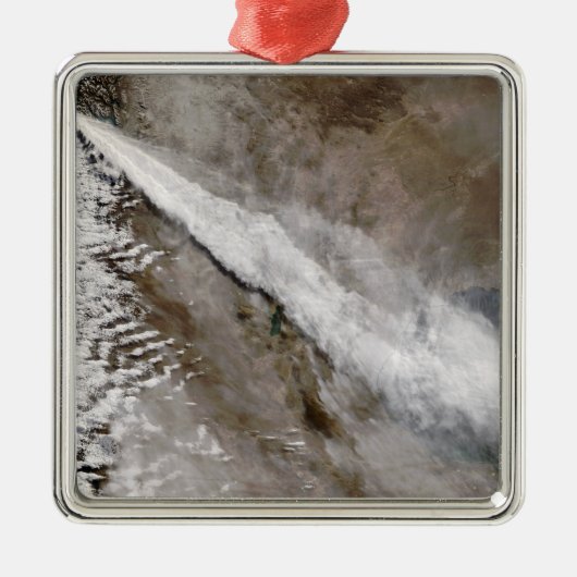 Plume uit de uitbarsting van Chaiten vulcano, Chil Metalen Ornament (Voorkant)