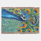 Plumed Peacock I Deken (Voorkant)