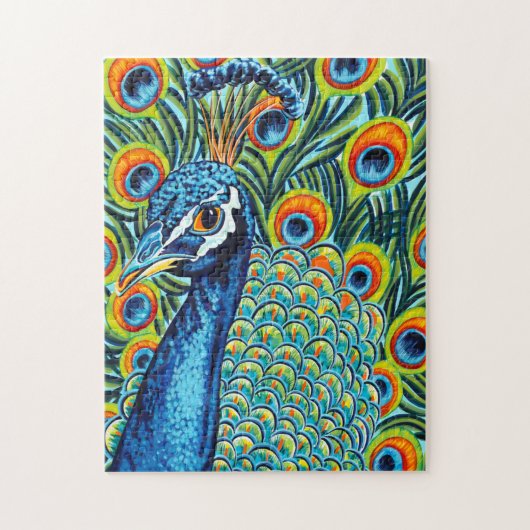 Plumed Peacock I Legpuzzel (Verticaal)