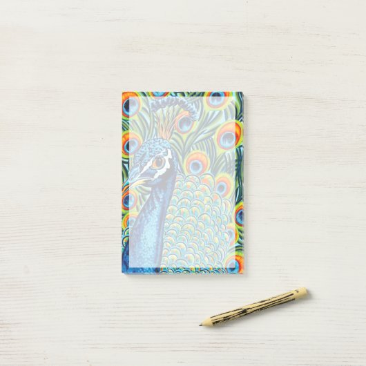 Plumed Peacock I Post-it® Notes (Op bureau)