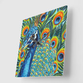 Plumed Peacock I Vierkante Klok (Hoek)