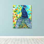 Plumed Peacock II Canvas Afdruk (Insitu (Houten vloer))