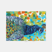 Plumed Peacock II Fleece Deken (Voorkant (Horizontaal))