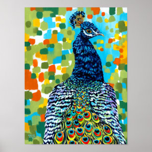 Plumed Peacock II Poster