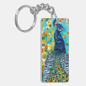 Plumed Peacock II Sleutelhanger (Voorkant Links)