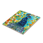 Plumed Peacock II Tegeltje (Zijkant)