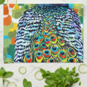 Plumed Peacock II Theedoek (Gevouwen)