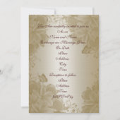 Plumée satin faire-part de mariage (Devant)