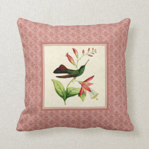Plumeleteer Hummingbird Damask Pillow Kussen