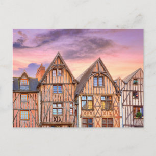 Plumereau plein in Tours, Frankrijk Briefkaart