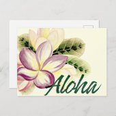  Plumeria Aloha Briefkaart (Voorkant / Achterkant)