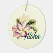  Plumeria Aloha  Keramisch Ornament (Links)