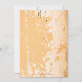 Plumeria blanche vintage invitation lierre orange (Dos)