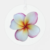 Plumeria Bloom Metal Ornament (Achterkant)